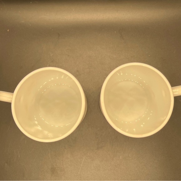 Vintage 1970s Mikk Glass White Coffee Cups - Set of 2 made in France - Picture 4 of 11